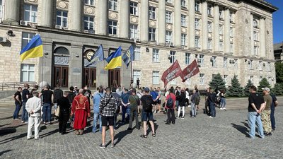 У Черкасах відбулась акція на підтримку іноземних добровольців У Черкасах відбулась акція на підтримку іноземних добровольців