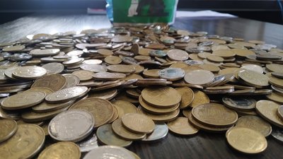 Монети для ЗСУ, зібрані під час акції Монети для ЗСУ, зібрані під час акції