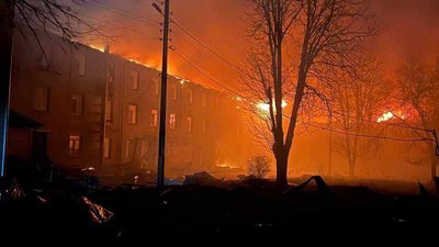 Пожежа в Золочівській лікарні на Харківщині