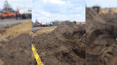 На Чернігівщині під час ремонту дороги пошкодили газопровід: 165 будинків без газу