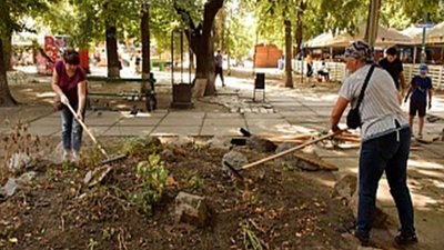 У Кропивницькому в рамках екологічної акції прибрали Центральний сквер