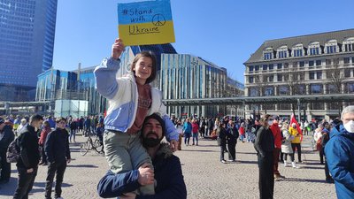 "Ми не хочемо третьої світової": у Лейпцигу вийшли на протест проти війни в Україні