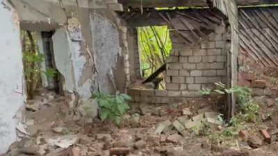 Зруйнована будівля у Чугуївському районі