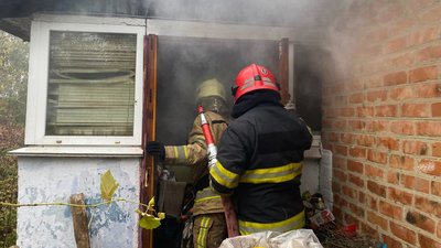 Рятувальники гасять пожежу у будинку