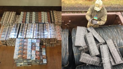 У вантажному потязі під дротами луцькі прикордонники знайшли контрабандні цигарки