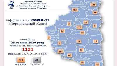 На Тернопільщині від коронавірусу видужали майже 800 людей На Тернопільщині від коронавірусу видужали майже 800 людей