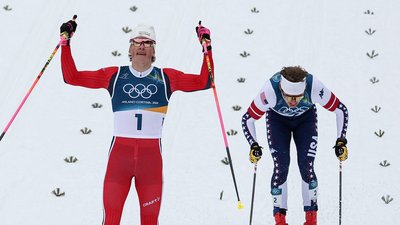 Олімпіада-2026: лижники Йоганнес Клебо та Бен Огден, призери чоловічого спринту