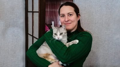 кішка з Донеччини Марго у Кропивницькому