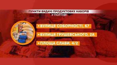 Підсумки за день роботи: скільки продуктових наборів роздали переселенцям у Полтаві Підсумки за день роботи: скільки продуктових наборів роздали переселенцям у Полтаві