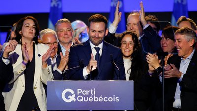Лідер «Квебекської партії» (PQ) Поль Сен-П'єр Пламондон