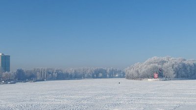 Річка Південний Буг у Хмельницькому, січень 2026 року