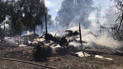 Пустощі з сірниками: 7-річна дитина підпалила навіс із сіном, згоріли 15 тон кормів