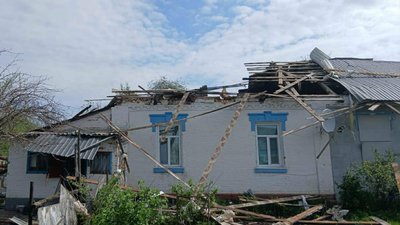 Пошкоджений "Молніями" будинок в Одноробівці Золочівської громади, 9 травня 2026 року