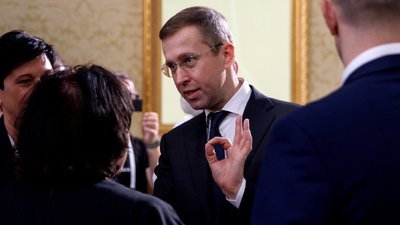 Прем'єр-міністр України Сергій Корецький під час форуму ветеранів у Києві у серпні 2026-го
