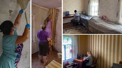 У громаді на Кіровоградщині до облаштування житла для переселенців залучили безробітних У громаді на Кіровоградщині до облаштування житла для переселенців залучили безробітних
