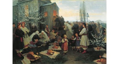 Святкування Великодня в українському живописі Святкування Великодня в українському живописі