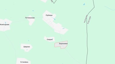 Березники та Рублене на мапі