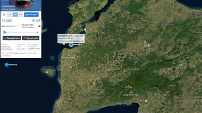 Балкер РФ повертається у Чорне море після невдалих спроб розвантажити крадене зерно