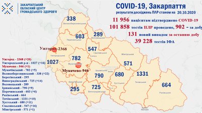 На Закарпатті зафіксували п'ять смертей від COVID-19 за добу На Закарпатті зафіксували п'ять смертей від COVID-19 за добу