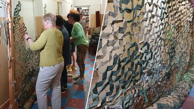 Потреба в сітках постійна. У світловодській книгозбірні на Кіровоградщині плетуть маскувальні сітки