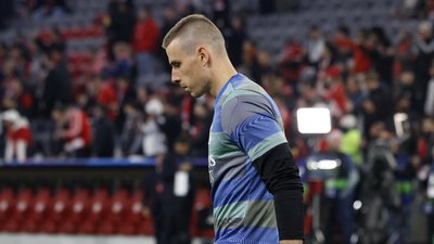 Андрій Лунін у матчі "Реалу" у чвертьфіналі Ліги чемпіонів