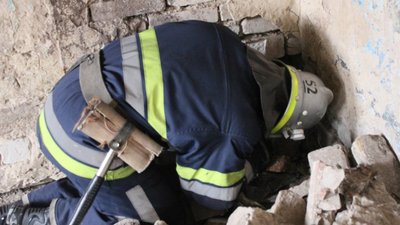 На Дніпропетровщині із заваленого підвалу рятувальники звільнили цуценя