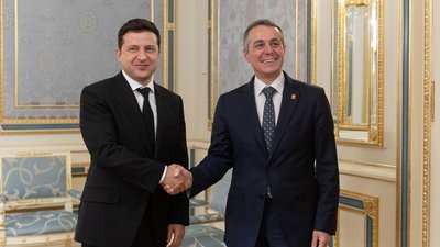 Зеленський зустрівся із головою МЗС Швейцарії. Про що говорили