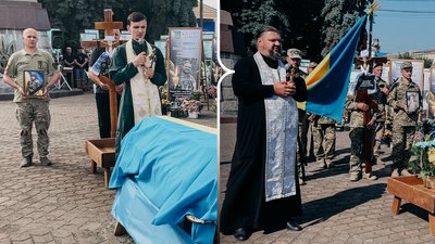 З солдатом Миколою Гальчуком та бойовим медиком Сергієм Регрутом попрощалися у Дубні