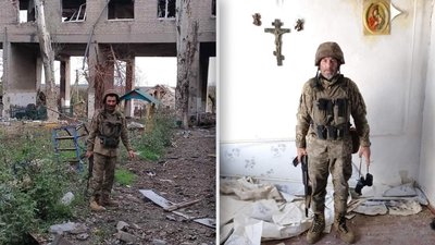 На фото Богдан Сенів під час служби на передовій. На фото Богдан Сенів під час служби на передовій.