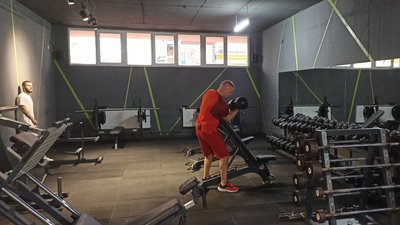 Вадим Стецюк у тренажерному залі