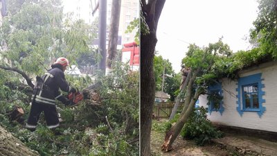 На Кіровоградщині продовжують ліквідовувати наслідки буревію. Без світла 10 населених пунктів