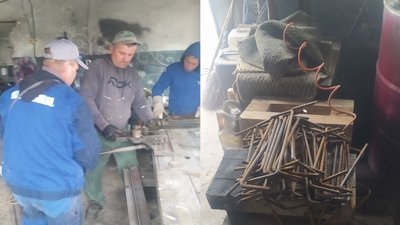 Волинський майстер виготовляє печі-буржуйки з газових балонів Волинський майстер виготовляє печі-буржуйки з газових балонів