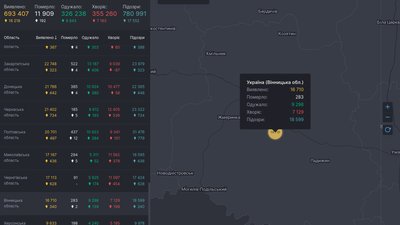 За добу на Вінниччині виявили 340 випадків інфікування COVID-19 За добу на Вінниччині виявили 340 випадків інфікування COVID-19
