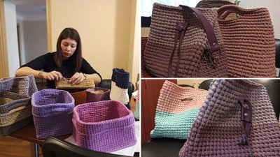 Відпочинок після роботи. Кропивничанка гачком в’яже сумки та кошики Відпочинок після роботи. Кропивничанка гачком в’яже сумки та кошики
