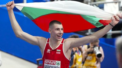 Болгарський стрибун у довжину Божидар Сарабоюков виграв змагання зі стрибків у висоту