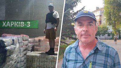 Американський волонтер привіз до Харкова 22 тонни продуктів