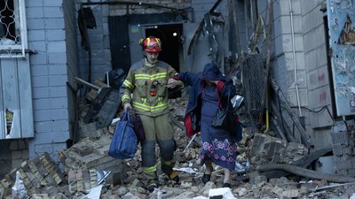 Наслідки ракетного обстрілу у Солом'янському районі столиці, Київ, 20 серпня 2026 року