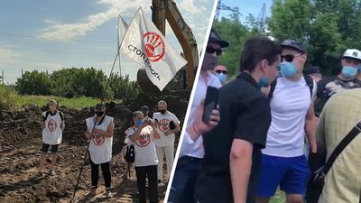 Невідомі знесли намет, встановлений противниками дороги через "Барабашово"