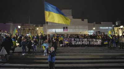 Мітинг на підтримку України у Лондоні, 23 лютого 2023р.