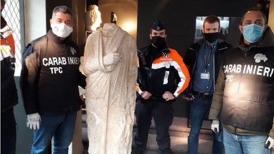 Артефакт за 100 тисяч євро. В магазині Брюсселя знайшли викрадену римську статую
