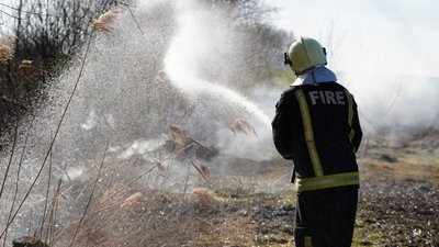 Пожежі в екосистемах, горіла суха трава, підпал сухої трави й рослинності, ДСНС Волинь