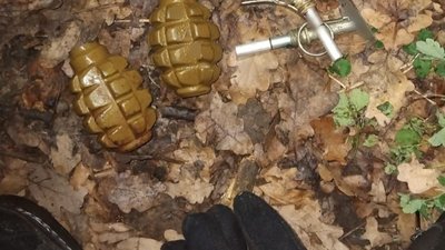 Гранати, вилучені у чоловіка з Харківщини