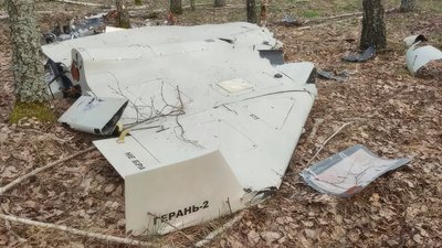 Впав, але не здетонував: прикордонники на Чернігівщини виявили збитий "Шахед" Впав, але не здетонував: прикордонники на Чернігівщини виявили збитий "Шахед"