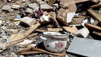 Місце обстрілу на Донеччині