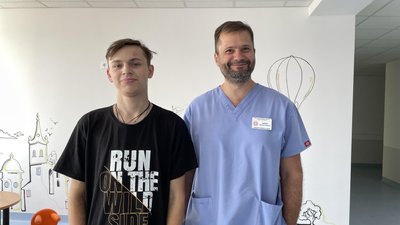 Павло з львівським лікарем Дмитром Грицаком Павло з львівським лікарем Дмитром Грицаком