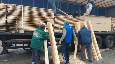Липецькій громаді, в якій пошкоджені 80% будівель, надали 20 т будматеріалів