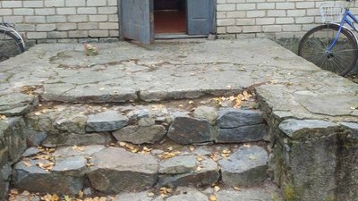 У Житомирі виборця на візку піднімали спостерігачі, бо дільницю облаштували на другому поверсі У Житомирі виборця на візку піднімали спостерігачі, бо дільницю облаштували на другому поверсі