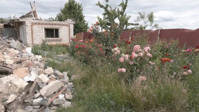 Зруйнований будинок сім'ї Остапенків