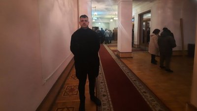 Учасник заходу, волонтер Сергій Губарев Учасник заходу, волонтер Сергій Губарев