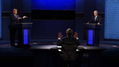 Трамп і Байден під час дебатів